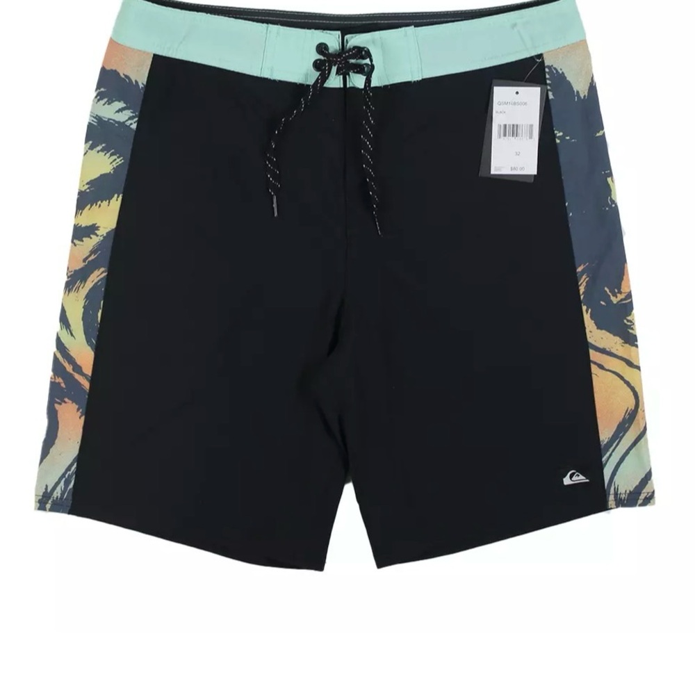Quiksilver Men's Athletic Lifestyle Print Boardshorts Black Size 32 QSM14BS006
